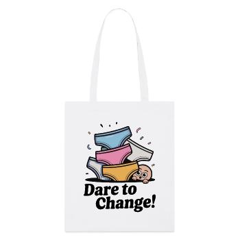 Playful Baby Clothes with Cartoon Panties - Stanley/Stella Organic Tote Bag - white - Front