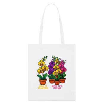 Blumenkunst: Entwicklung und Wachstum - Stanley/Stella Bio-Stoffbeutel - Weiß - Vorne