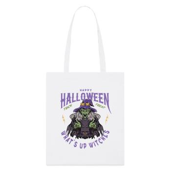 Motif d'Halloween de sorcières effrayantes - Tote bag bio Stanley/Stella - blanc - Devant