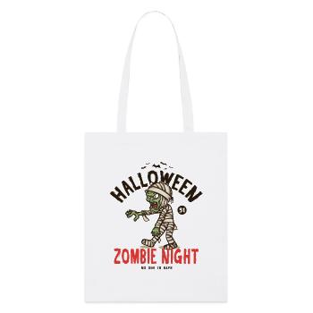 Motif effrayant de crâne de momie zombie pour Halloween - Tote bag bio Stanley/Stella - blanc - Devant