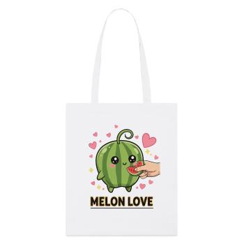 Melon Love Kawaii Manga Watermelon - Stanley/Stella Organic Tote Bag - white - Front
