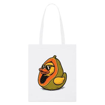 Design de mélange estival avec papaye de canard - Tote bag bio Stanley/Stella - blanc - Devant