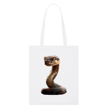 serpent, python, cobra, serpent à sonnettes, serpents - Tote bag bio Stanley/Stella - blanc - Devant