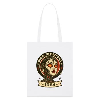 Glory to Machines Robots - Stanley/Stella Organic Tote Bag - white - Front