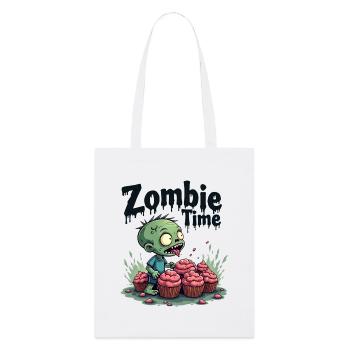 Zombie Time Cupcake Comic - Stanley/Stella Bio-Stoffbeutel - Weiß - Vorne