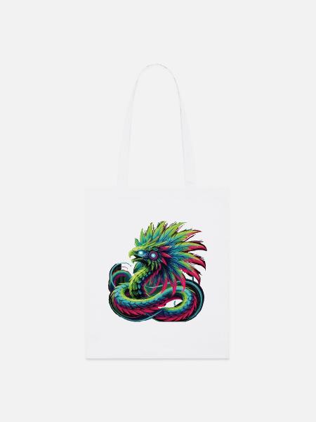 Aztec Dragon - Stanley/Stella Organic Tote Bag - white