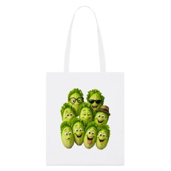 Troupe de laitue rieuse - Tote bag bio Stanley/Stella - blanc - Devant