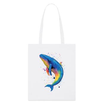 Baleine bleue Baleine Baleines bleues Baleines Chant Baleine Plongeur Baleines Océan - Tote bag bio Stanley/Stella - blanc - Devant