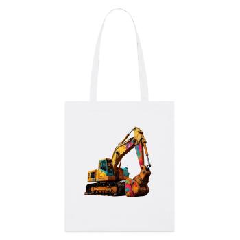 Color explosive excavator - Stanley/Stella Organic Tote Bag - white - Front