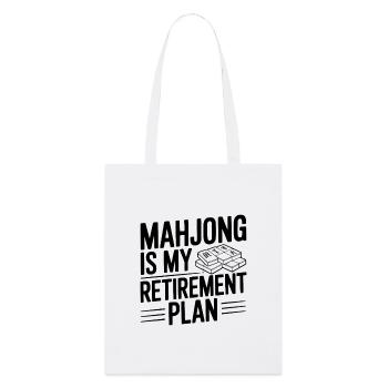 Mahjong is My Retirement Plan - Stanley/Stella Organic Tote Bag - white - Front