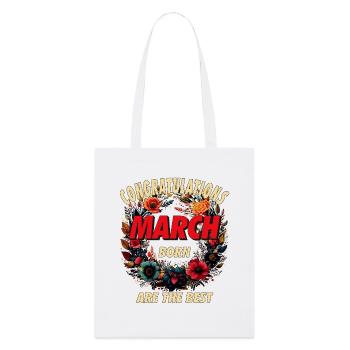 FÉLICITATIONS MARS - Tote bag bio Stanley/Stella - blanc - Devant