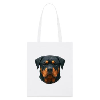 Polygon Rottweiler – Geometric Dog Design - Stanley/Stella Organic Tote Bag - white - Front