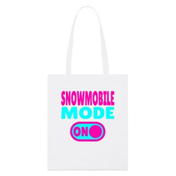 Snowmobile Mode ON - Stanley/Stella Bio-Stoffbeutel - Weiß - Vorne