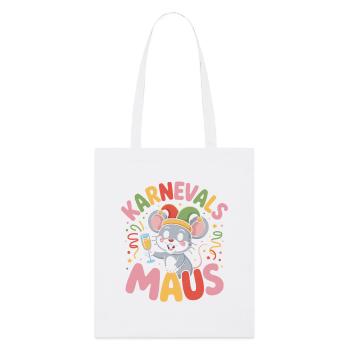 Karnevalsmaus Karneval Köln Kölner Karnevals Maus - Stanley/Stella Bio-Stoffbeutel - Weiß - Vorne