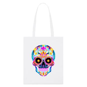 Crâne coloré Dia de los Muertos - Tote bag bio Stanley/Stella - blanc - Devant