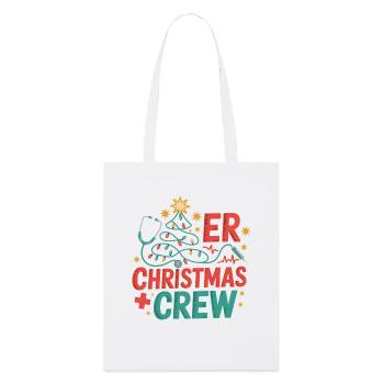 ER Christmas Crew - Stanley/Stella Organic Tote Bag - white - Front