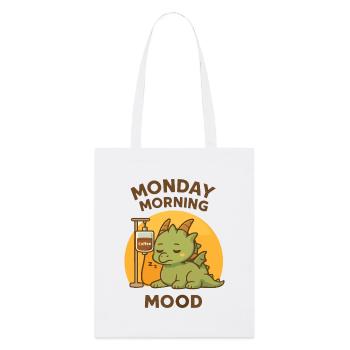Ambiance café du lundi matin du Dragon Fatigué - Tote bag bio Stanley/Stella - blanc - Devant