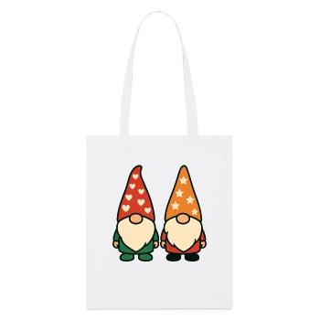 Drôle de design familial de Noël pour les fêtes des gnomes de Noël - Tote bag bio Stanley/Stella - blanc - Devant