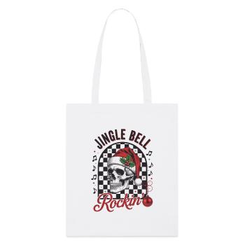 Jingle Bell Rockin - Stanley/Stella Bio-Stoffbeutel - Weiß - Vorne