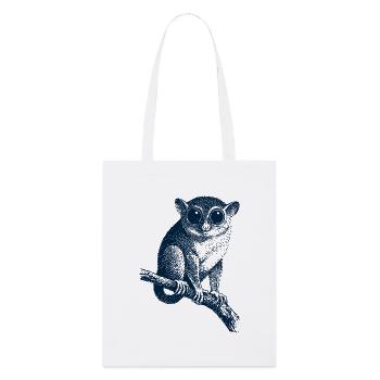 Tarsier - Koboldmaki - Stanley/Stella Bio-Stoffbeutel - Weiß - Vorne