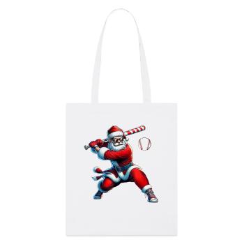 Santa Swing Baseball - Stanley/Stella Bio-Stoffbeutel - Weiß - Vorne
