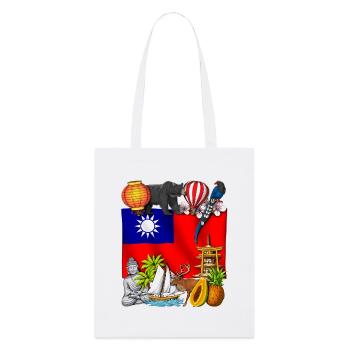 Taiwan - Tote bag bio Stanley/Stella - blanc - Devant