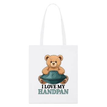 J’adore mon ours en peluche Handpan - Tote bag bio Stanley/Stella - blanc - Devant