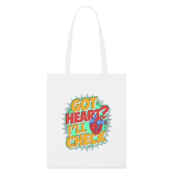 Cardiac Tech Got Heart I'll Check Cardiac Imaging - Stanley/Stella Bio-Stoffbeutel - Weiß - Vorne