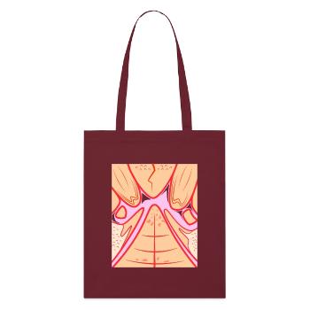 Art abstrait de crabe Costume drôle de ventre de crabe - Tote bag bio Stanley/Stella - bordeaux - Devant