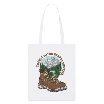 Hiking - blaze your own trail - Stanley/Stella Organic Tote Bag - white - Front