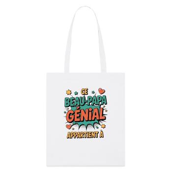 This Awesome Step-Dad to Customize – Family - Stanley/Stella Organic Tote Bag - white - Front