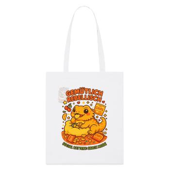 Cozy Rebellious Shirt, Snack Fashion - Stanley/Stella Organic Tote Bag - white - Front