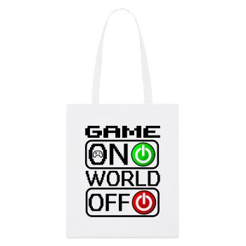 Jeu en marche et le monde en fin Citations amusantes de jeux vidéo - Tote bag bio Stanley/Stella - blanc - Devant