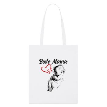 Beste Mama - Stanley/Stella Bio-Stoffbeutel - Weiß - Vorne