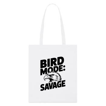 Bird Mode: Savage - Stanley/Stella Organic Tote Bag - white - Front