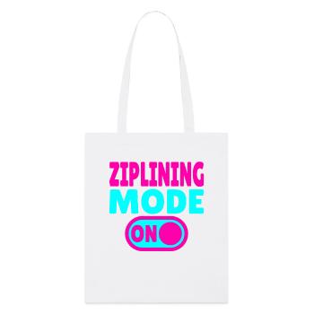Ziplining Mode ON – Adrenalin an der Zipline - Stanley/Stella Bio-Stoffbeutel - Weiß - Vorne
