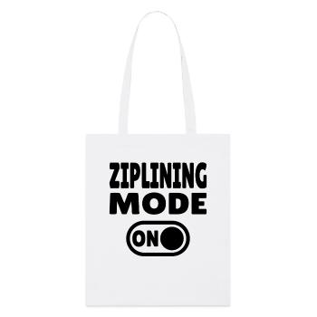 Ziplining Mode ON – Adrenalin an der Zipline - Stanley/Stella Bio-Stoffbeutel - Weiß - Vorne