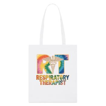 Respiratorischer Therapeut Tie-Dye - Stanley/Stella Bio-Stoffbeutel - Weiß - Vorne