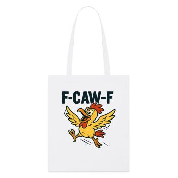 F-CAW-F | Funny duck in stress - Stanley/Stella Organic Tote Bag - white - Front