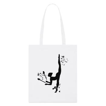 Gymnast With Clubs Rhythmic Gymnastics - Stanley/Stella Organic Tote Bag - white - Front