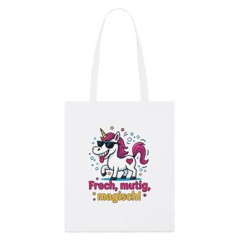 Cool Unicorn – Cheeky, Bold, Magical Design - Stanley/Stella Organic Tote Bag - white - Front