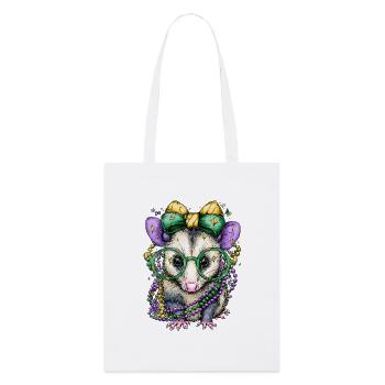 Party mouse with glitter accessories - Stanley/Stella Organic Tote Bag - white - Front
