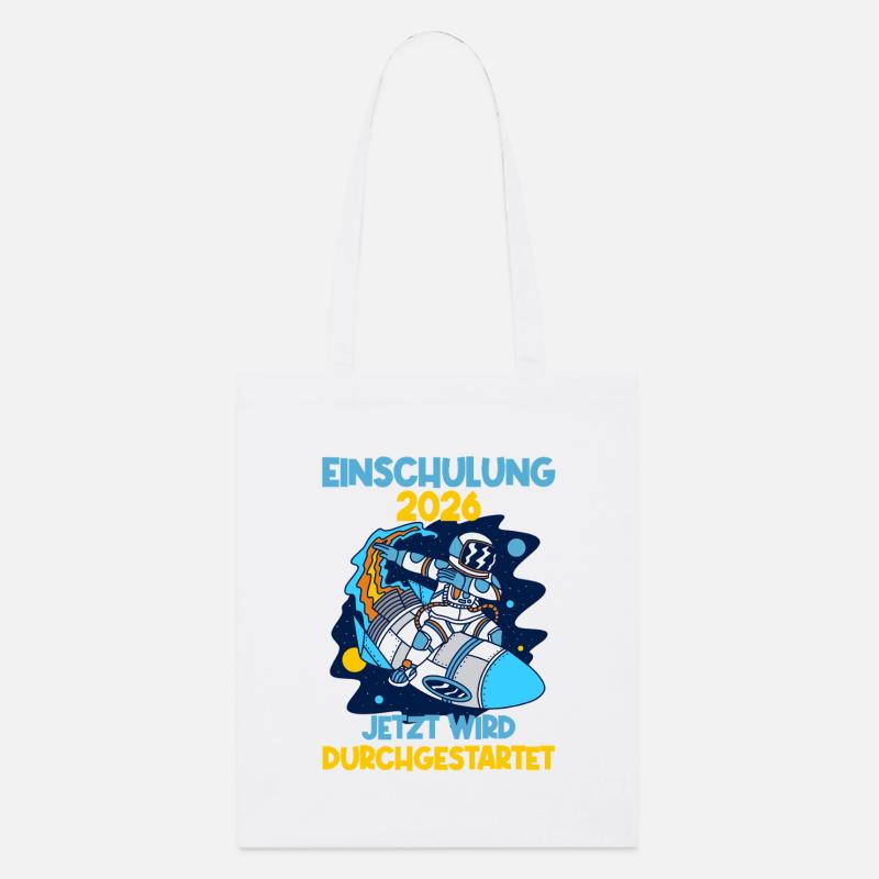 Inscription scolaire 2026 Rocket Schoolchild introduction - Tote bag bio Stanley/Stella - blanc