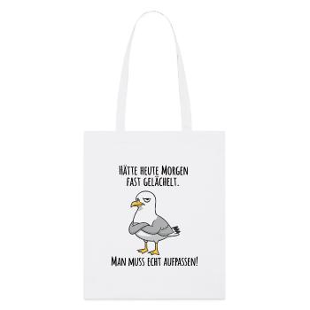 Fast gelächelt – Grummelige Möwe für Morgenmuffel - Tote bag bio Stanley/Stella - blanc - Devant