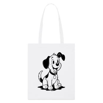 Cheerful Puppy Friend - Stanley/Stella Organic Tote Bag - white - Front