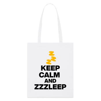 KEEP CALM AND ZZZLEEP, SCHLAFEN GESUND 1aZzzleep - Stanley/Stella Bio-Stoffbeutel - Weiß - Vorne