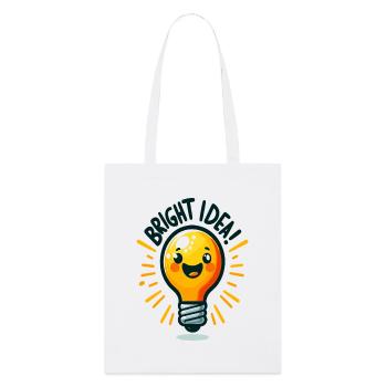 Idée joyeuse d’ampoule - Tote bag bio Stanley/Stella - blanc - Devant