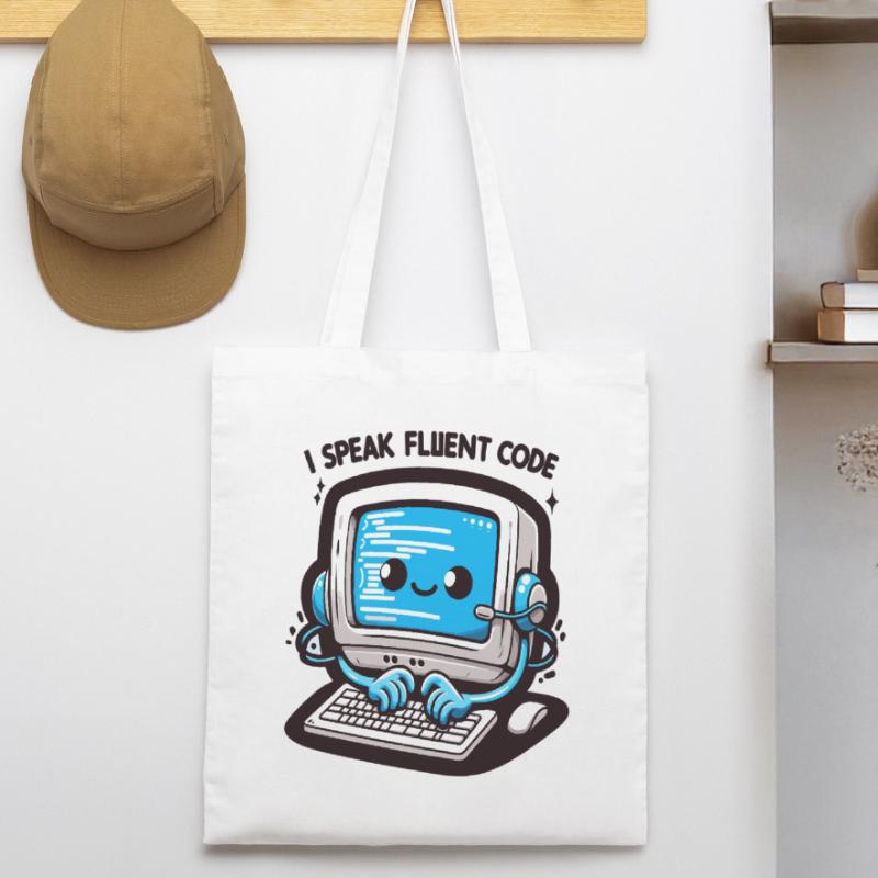I Speak Fluent Code Retro Computer Stanley/Stella Organic Tote Bag