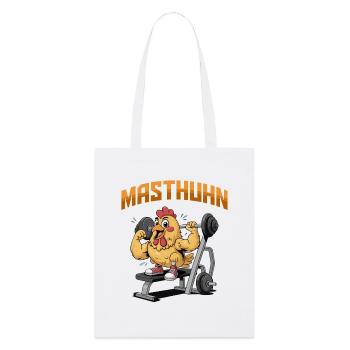 Gym BROILER Poulet Haltérophile Drôle - Tote bag bio Stanley/Stella - blanc - Devant