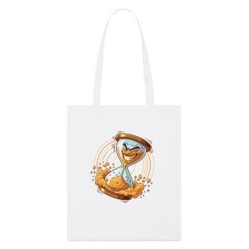 Sablier à heures déchiquetées - Tote bag bio Stanley/Stella - blanc - Devant